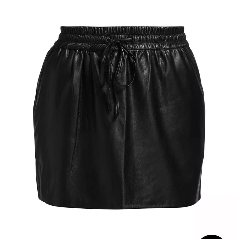 Good American “better than leather” faux leather mini skirt